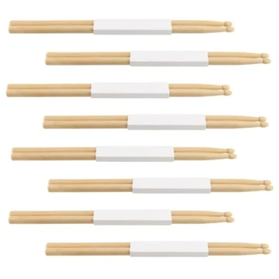 Imagen de MANCHAP 8 pares de baquetas 5A, madera arce, para batería, práctica, rendimiento
