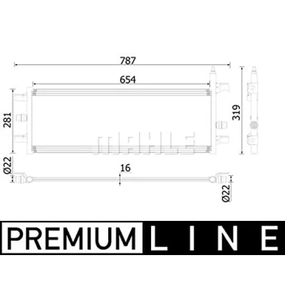 Imagen de MAHLE ORIGINAL CIR 35 000P Refrigerador baja temperatura, aire de admisión