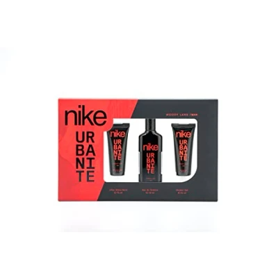 Imagen de NIKE Woody Lane, Estuche de Regalo Hombre, Colonia 75 ml + Gel Baño After Shave ml, Eau Toilette Natural y Masculina, Aroma Amaderado Oriental, Fragancia Fresca Duradera