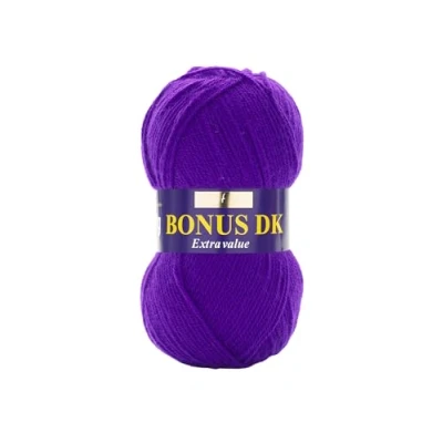 Imagen de Hayfield Lana de Tejido Doble Bonus DK (100 g), Hilo, Morado Brillante, 19 x 9 cm