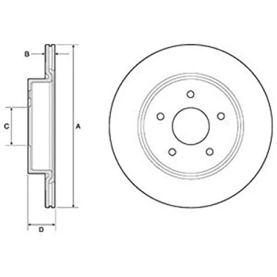 Imagen de DELPHI BG4779C Disco de freno 292 16 5 ventilado revestido sin procesar cojinete rueda, anillo sensor ABS NISSAN: X Trail, RENAULT: Koleos 2