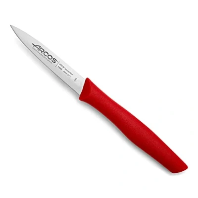 Imagen de Arcos Serie Nova Cuchillo Mondador Hoja de Acero Inoxidable 85 mm Mango Polipropileno Color rojo