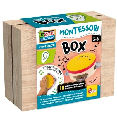 Imagen de Liscianigiochi Montessori Box: Audición Kit Sensorial de Escucha para Niños Descubrimiento Sonidos Despertar Auditivo Experimentos Científicos Desde 3 Años en Adelante