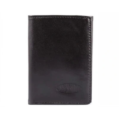 Imagen de Big Skinny Men&#039;s RFID Blocking Tri Fold Leather Slim Wallet, Holds Up to 25 Cards, Black