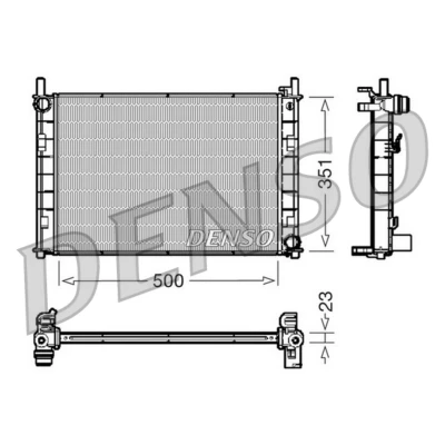 Imagen de Radiador, refrigeración del motor DENSO DRM10045