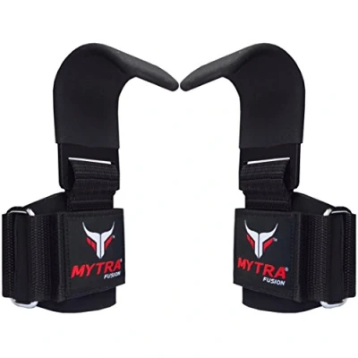 Imagen de Mytra Fusion Par de correas barra gimnasio para levantamiento pesas (Black)