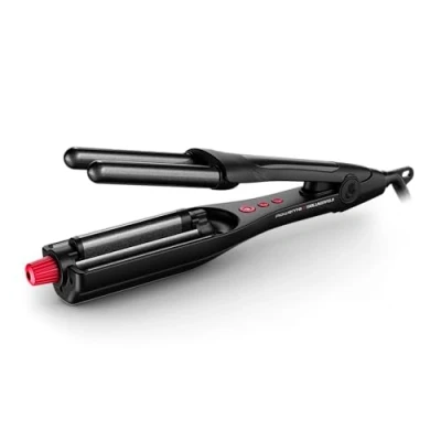 Imagen de Rowenta x Karl Lagerfeld Waves Addict Hair Waver, Styler para el cabello, 4 Styling Mossi, ajustes de profundidad, temperatura ajustable cada tipo cabello luminoso, CF471L