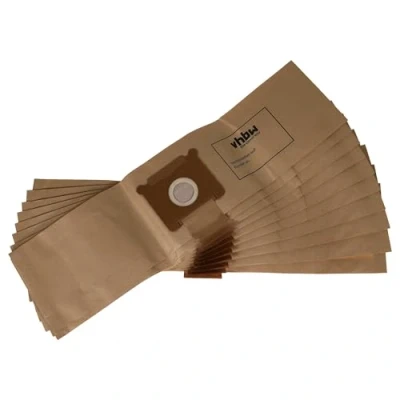 Imagen de vhbw 10x Bolsa aspiradora compatible con Hako Compacto 6, 9 papel, 26 cm x 20 cm, color arena