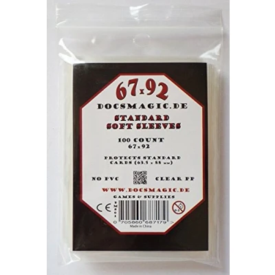 Imagen de docsmagic.de 100 Soft Card Sleeves Clear 67 x 92 mm Standard Size