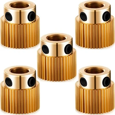 Imagen de MMOBIEL 5 Piezas Engranajes de accionamiento con 40 dientes latón impresoras 3D Compatible Creality Ender 3 V2/ 3/ Pro/Ender 5/ CR 10/10S 20/20 Pro Llave Allen incluida