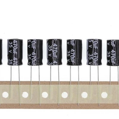 Imagen de 50 Piezas 35V 470UF Condensador electrolítico de aluminio enchufable 10x17 10 * 17mm