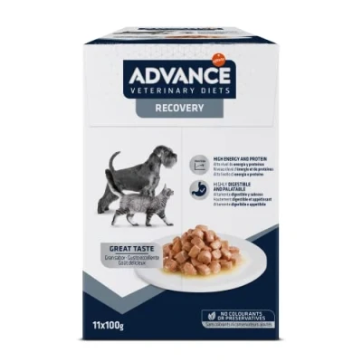 Imagen de Advance Veterinary Diets Recovery Comida Húmeda para Gatos y Perros: Multipack 11 bolsitas de 100g