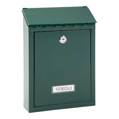 Imagen de ARREGUI Civic E5723 C Buzón Exterior de Acero Tamaño S (Correo DIN A5) Pared Pequeño Correo Individual Fácil Instalar Verde