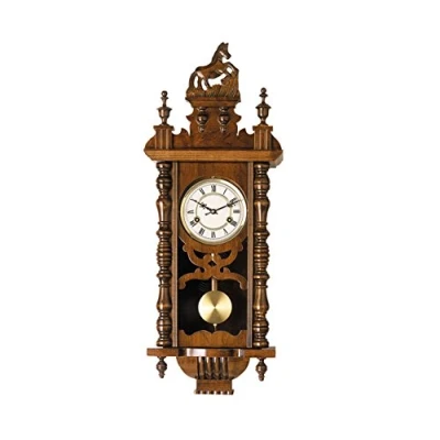 Imagen de Relojesdeco Reloj de Pared péndulo 77cm, péndulo, Cuarzo Precioso, numeros Romanos, Protegido Cristal.