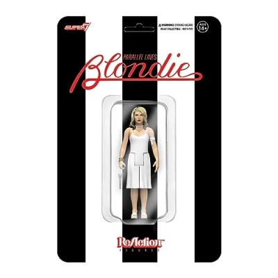 Imagen de Super7 Blondie Debbie Harry (líneas paralelas) Figura de acción 3.75 pulgadas con accesorio música clásica coleccionables y juguetes retro