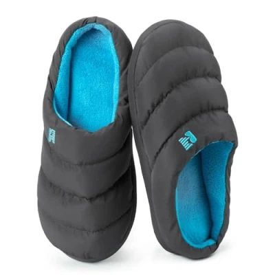 Imagen de RockDove Zapatillas de Plumas con Espuma Memoria para Hombre Campground, 46/47 EU, Gris Oscuro/Azul