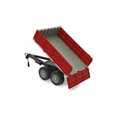 Imagen de JAMARA 413108 volquete para Tractor RC 1:16 Remotada de hacia Arriba/Abajo, Enganche Delantero Remolque Plegable, Color Rojo