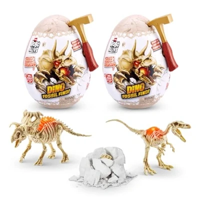 Imagen de Robo Alive Mini Dino Fossil Find (2 Pack, Troodon &amp; Kosmoceratops)