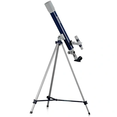 Imagen de Bresser telescopio de Lentes Herkules 50/600, Apertura 50 mm, Aumento 30 150x, Montura acimutal, 3 oculares, Filtro Lunar, Espejo cenital