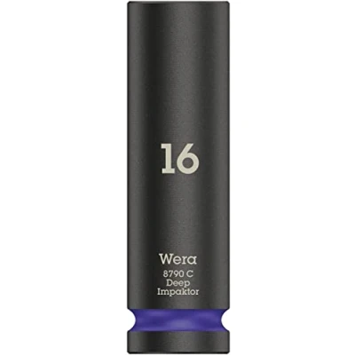 Imagen de Wera 05004833001 8790 C Impaktor Deep Llave de vaso con arrastre 1/2&quot;, Violeta, 16.0 x 83.0 mm
