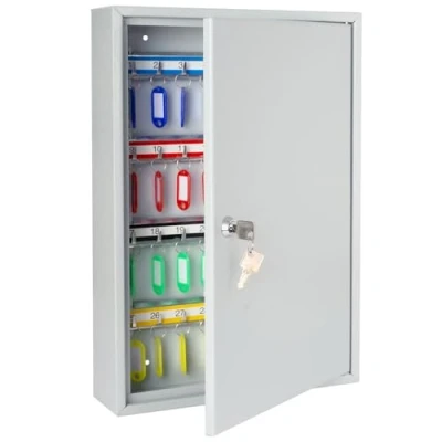 Imagen de HMF 13564 07 Armario para Llaves, 64 Ganchos, 45 x 30 8 cm, Gris