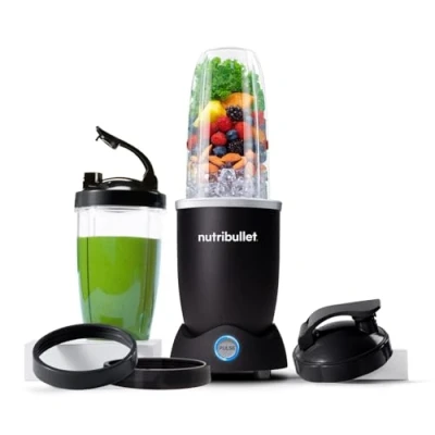 Imagen de Nutribullet Pro 1200, Batidora Eléctrica, Trituradora, de Batidos, Trituradora Multifuncional, 1200w potencia, vasos 700ml y 900ml, negro, NB120MB