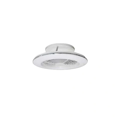 Imagen de Mantra Iluminación. Modelo ALISIO MINI. Ventilador y plafón de techo 52,5 cm diámetro en color blanco. Fuente luz LED 70W 2700K 5000K 4900lm. 30W