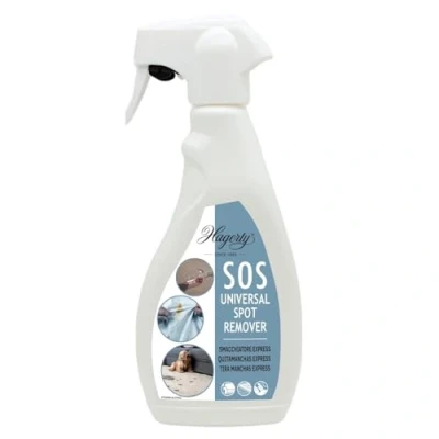 Imagen de Hagerty SOS Spot Remover Spray quitamanchas para tejidos lavables 500ml I limpiador de textiles alfombras almohadas colchones tapicerías sofás coches anti manchas limpieza express