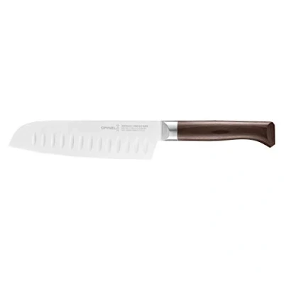Imagen de OPINEL Cuchillo Santoku Japonés Alvéole Les Forgés 1890 de Cocina Hoja Acero Inoxidable Mango Haya Multifuncional Garantía por Vida Fabricación Francesa