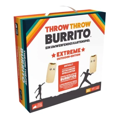 Imagen de Exploding Kittens Throw Burrito Extreme Outdoor Edition Juego de Fiesta Cartas 2 6 Jugadores A Partir 7 años 15 Minutos alemán