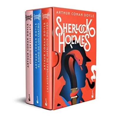 Imagen de Estuche Sherlock Holmes (Arthur Conan Doyle): Estudio en escarlata, El signo de los cuatro y Las aventuras (Biblioteca Holmes)