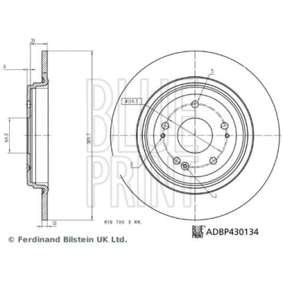 Imagen de Disco de freno BLUE PRINT ADBP430134