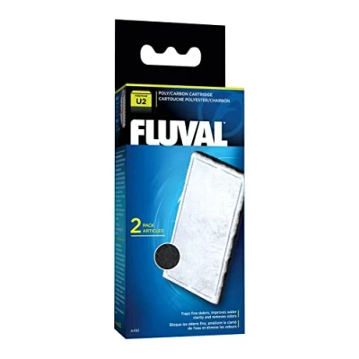 Imagen de Fluval Carga Filtro Poli Carbon, U2, 2 Unidades