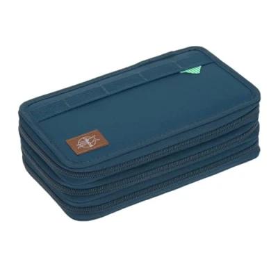 Imagen de Lässig Estuche de Lápices Completo 20 Piezas, School Triple Pencil Case, Azul (Navy), Talla única