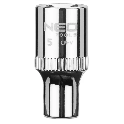 Imagen de NEO TOOLS 08 222 Piezas insertables de llave cubo 1/4 3124 5 mm Acero cromo vanadio SuperLock