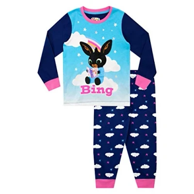 Imagen de Bing Pijamas de Manga Larga para niñas Azul 6 7 Años