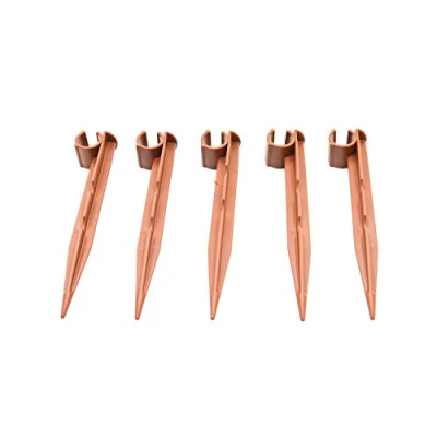 Imagen de S&amp;M 544590 Conjunto de 5 piquetas para sujetar tuberías Ø 16 mm riego por goteo Polipropileno alta calidad y resistencia Fáciles rápidas instalar en jardines huertos