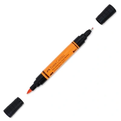 Imagen de Faber Castell 162113 Pitt Artist Pen Dual Marker tinta china. Color 113. Naranja transparente