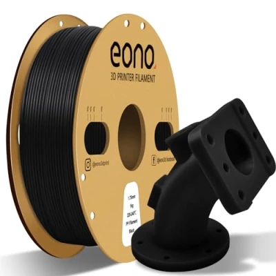 Imagen de Eono filamento PP de 1.75 mm, impresora 3D, semiflexible ultra resistente, negro, 2.2 libras (1 kg)