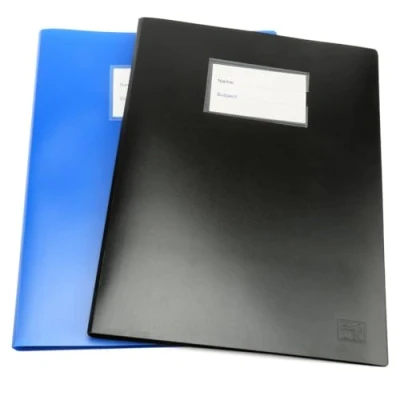 Imagen de H&amp;S Set de Carpetas con Fundas Plastico A4 2uds Carpeta Clasificadora 100 Transparentes Azul y Negra