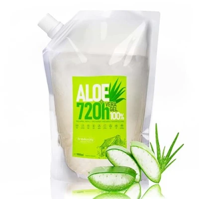 Imagen de Gel de Aloe Vera para Cuidado la Piel y el Cabello: Hidratante Corporal, After Sun, Shave, Balsamo Barba, Reparadora Cabello, Depilacion Afeitado, Facial 1000 ml 1 L