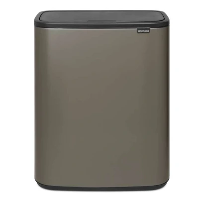 Imagen de Brabantia Bo Touch mecanismo de apertura con un toque Cubo basura 60L, color Platinum