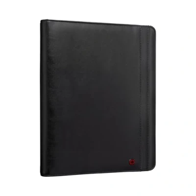Imagen de WENGER Venture Carpeta con compartimento para tableta de 10 pulgadas, asa transporte, portafolios organizador negocios, mujer hombre, oficina viajes negocios universidad, negro, 611710