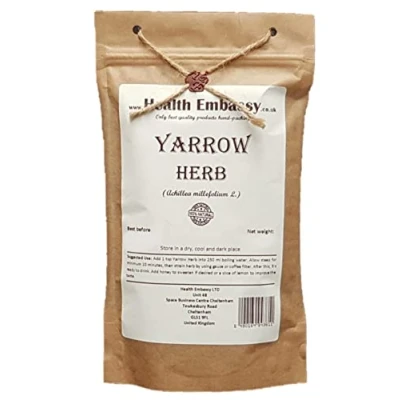 Imagen de Milenrama Hierba (Achillea Millefolium L.) / Yarrow Herb Health Embassy 100% Natural (50g)