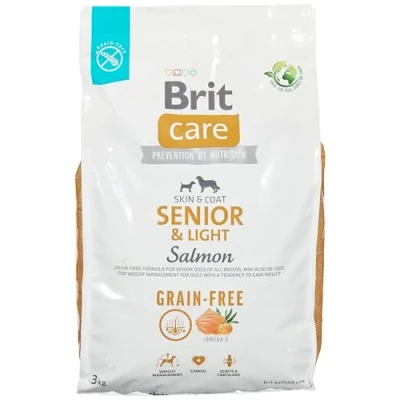 Imagen de Brit Dry Food for Older Dogs All Breeds (Over 7 Years of Age) Care Dog Grain Free Senior&amp;Light Salmon 3kg