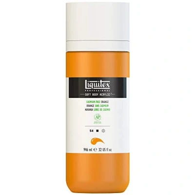 Imagen de Liquitex 1964892 Soft Body Pintura acrílica sin cadmio (946 ml), color naranja