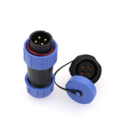 Imagen de ZBLZGP HE21 4 Pin Enchufe 30A 8 12mm Cable IP68 Impermeable Aviación Circular Industrial LED Iluminación