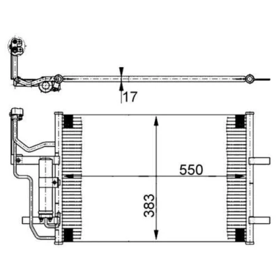 Imagen de MAHLE ORIGINAL AC 386 000S Condensador con junta anular, secador 550 MAZDA: 3 Hatchback, Berlina