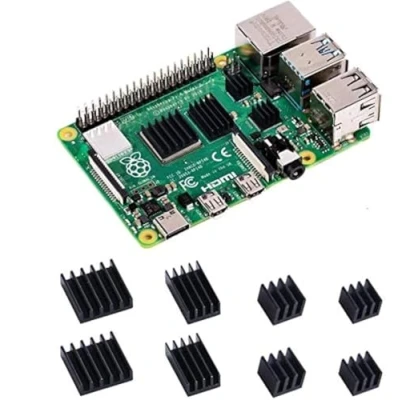 Imagen de GeeekPi Disipadores de Calor para Raspberry Pi 4 Modelo B, Aluminio con Cinta Adhesiva Conductora Térmica 4B(2Pack)
