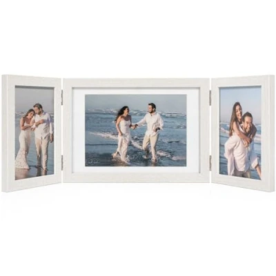 Imagen de Afuly Marcos de Fotos Multiples 10x15 y 13x18 Blanco 3 Madera Familia Amigo Regalo Pared Escritorio Decorar